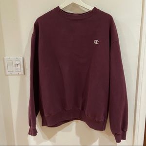Champion eco vintage sweater crew neck Burgundy Bordeaux L Auth
